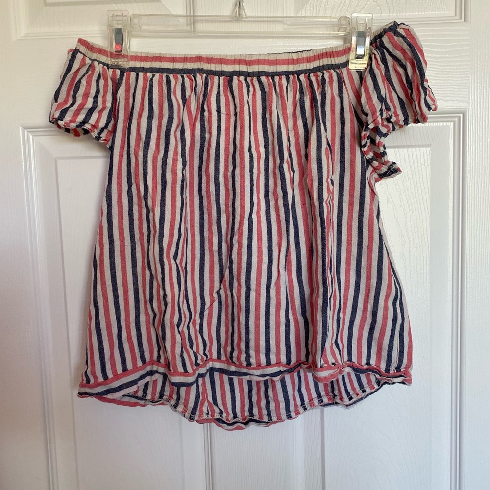 Striped Off the Shoulder Shirt